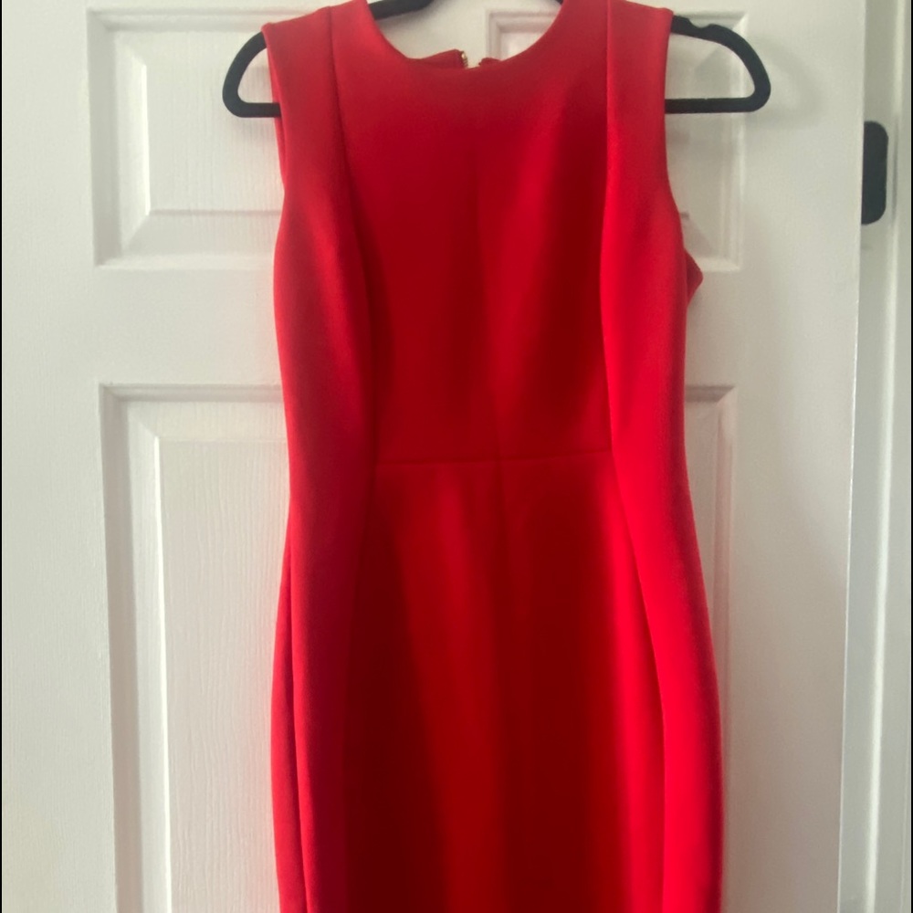 Casual beautiful red dress with jacket